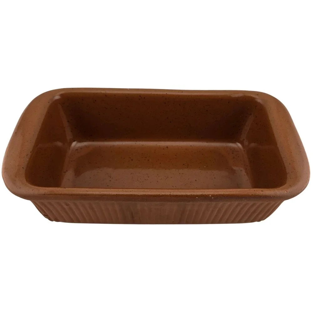Terracotta Loaf Pan Baking Dish Clay‎ Ramekin Oven Safe Bread Cake